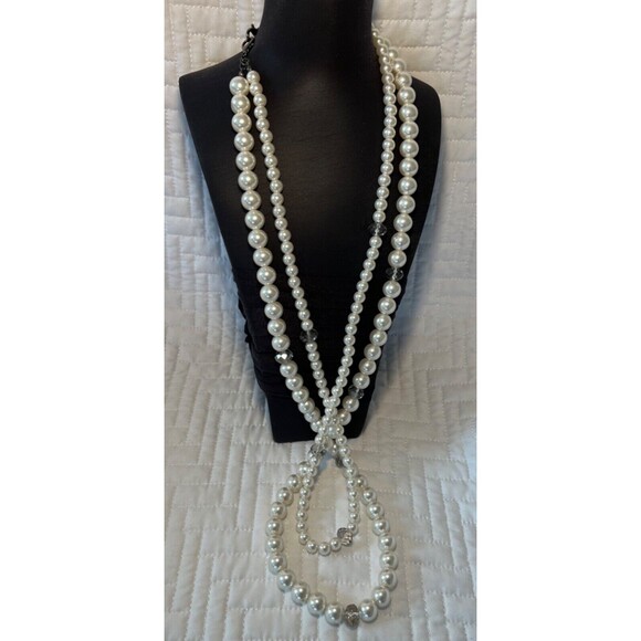 Faux Pearls 2 Strand 32 inch and 38 inches - Picture 2 of 4
